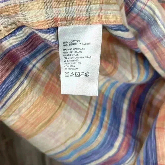 Tommy Bahama Shirt Button Up Plaid  Multi colored Long Sleeves Sz 2XL - Picture 5 of 10